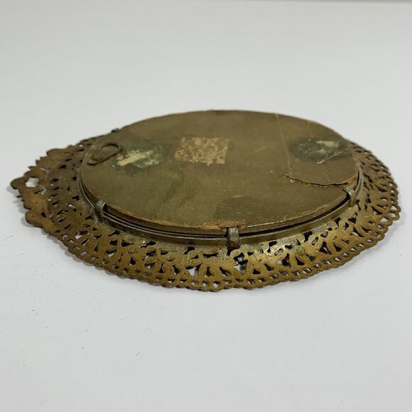 Portrait Miniature Elizabeth Duchess Devonshire Victorian Gold Tone Oval Frame - Picture 5 of 8